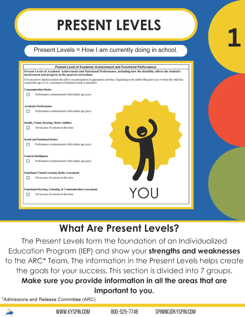 Present Levels Infographic & Worksheet  page 1