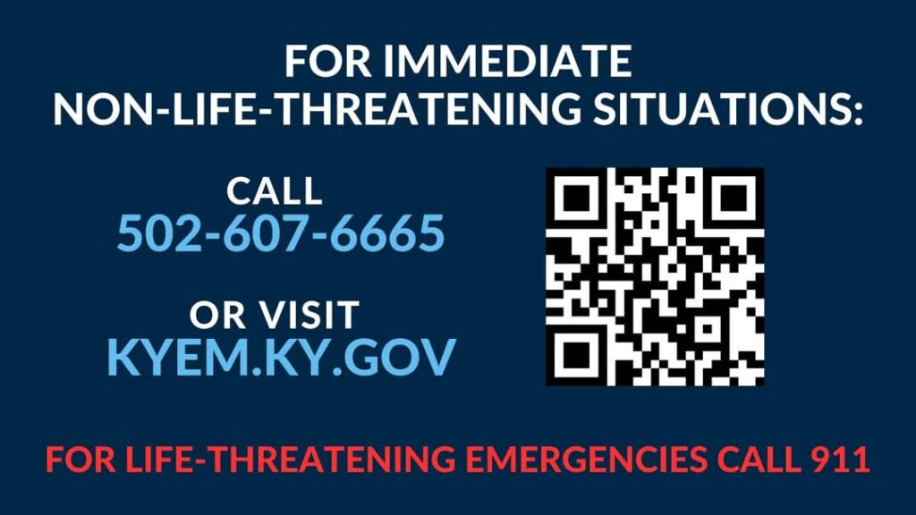 If you have immediate needs that are not life-threatening, please complete the Rapid Needs Assessment Form or call 502-607-6665. 